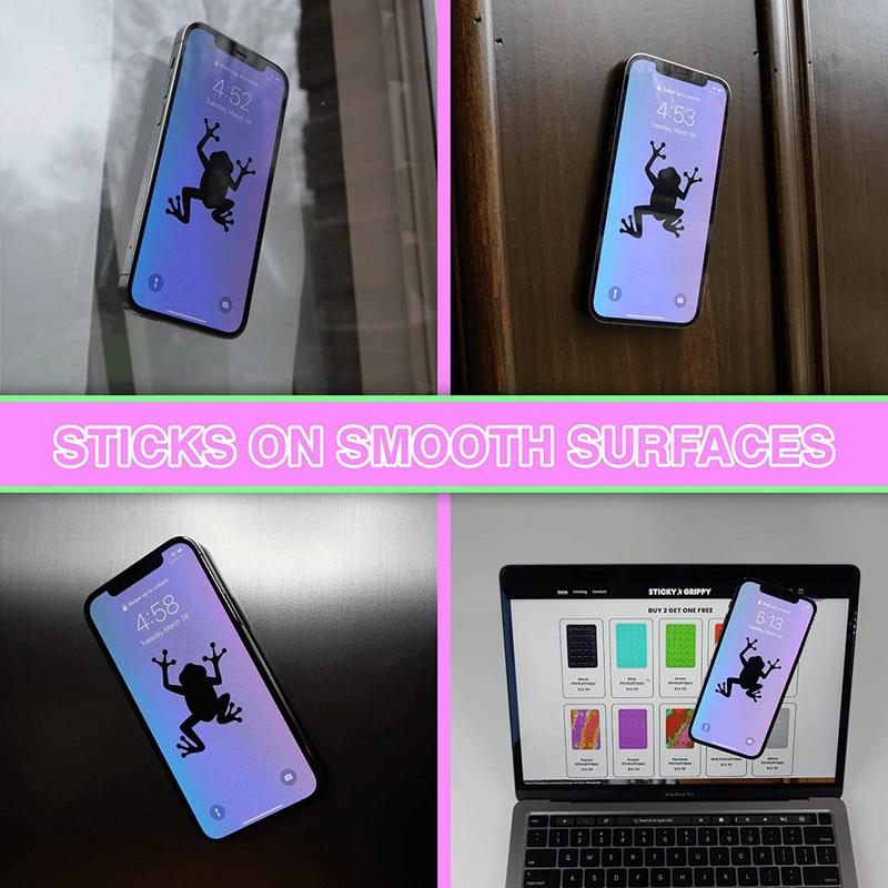 Silicone Adhesive Phone Holder Suction Phone Case Adhesive Mount Adhesive Square Suction Cup Phone Mount For Mirror Bathroom