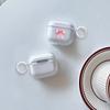 A transparent earphone case with fashionable bow pattern, suitable for AirPods 1/1/Pro/Pro1