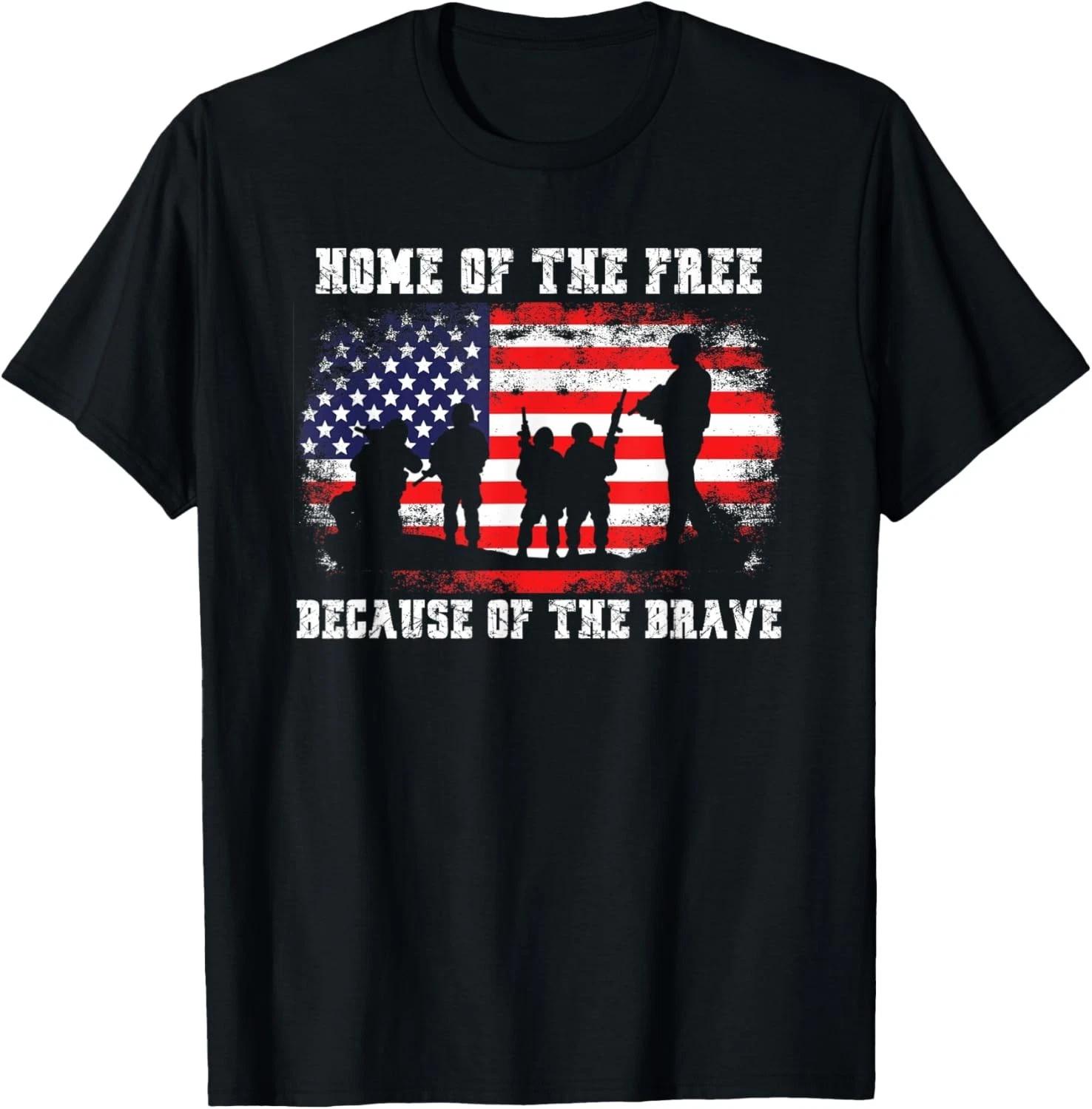 

Home Of The Free Because Of The Brave American Flag Gift Unisex T-Shirt M