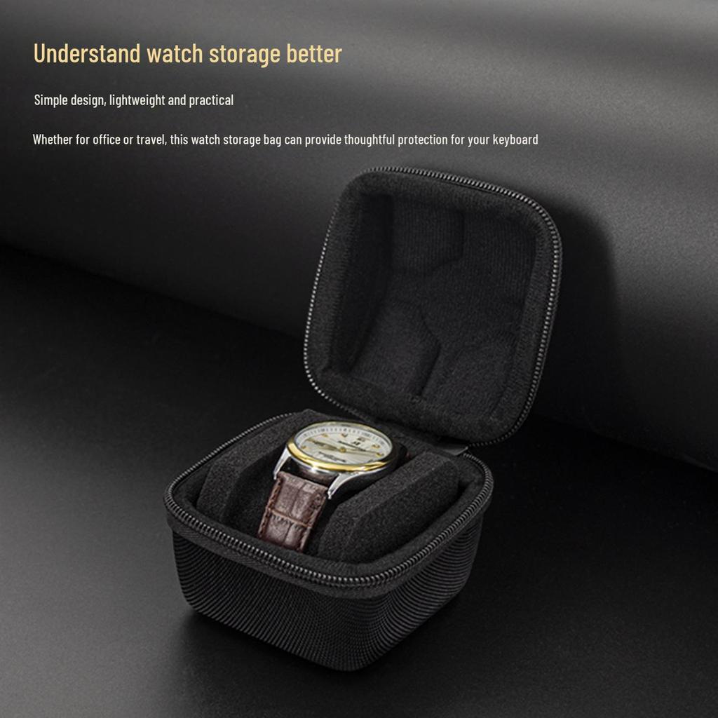 Smart Mechanical Watch EVA Hard Shell Storage Bag with Card Slot and Anti-Fall Protection