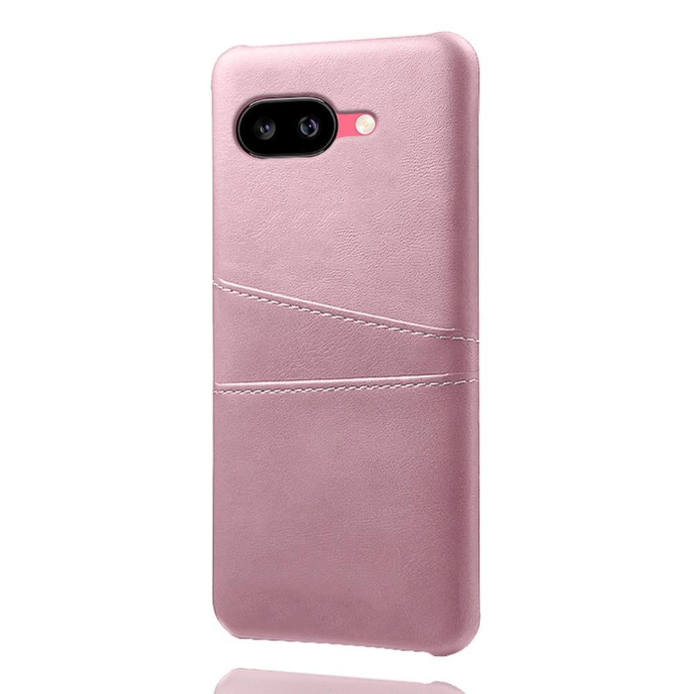 

For Google Pixel 9a Case Dual Card Slots PU Leather+Hard PC Phone Cover Grey