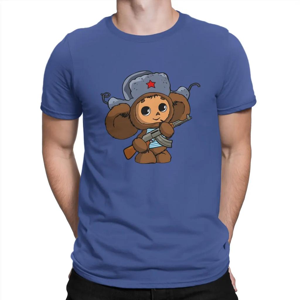 T-shirt Cool Cheburashka Uomo Cheburashka Novità T-shirt in Puro Cotone Girocollo Manica Corta Abbigliamento Stampato Grafico