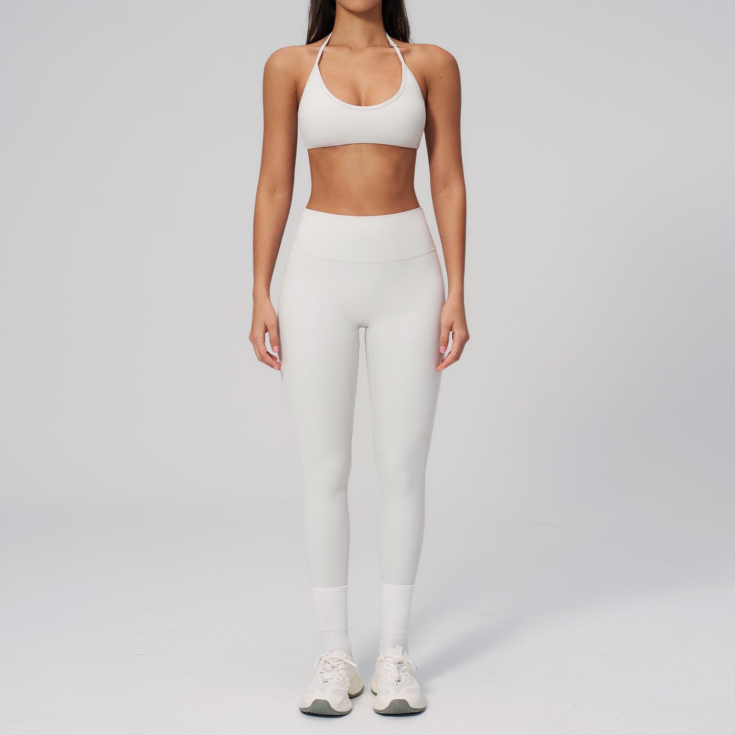 Women s Quick-Dry Yoga Suit - Cross-Border Brushed Fitness Bra & Long Pants Set for Outdoor Sports