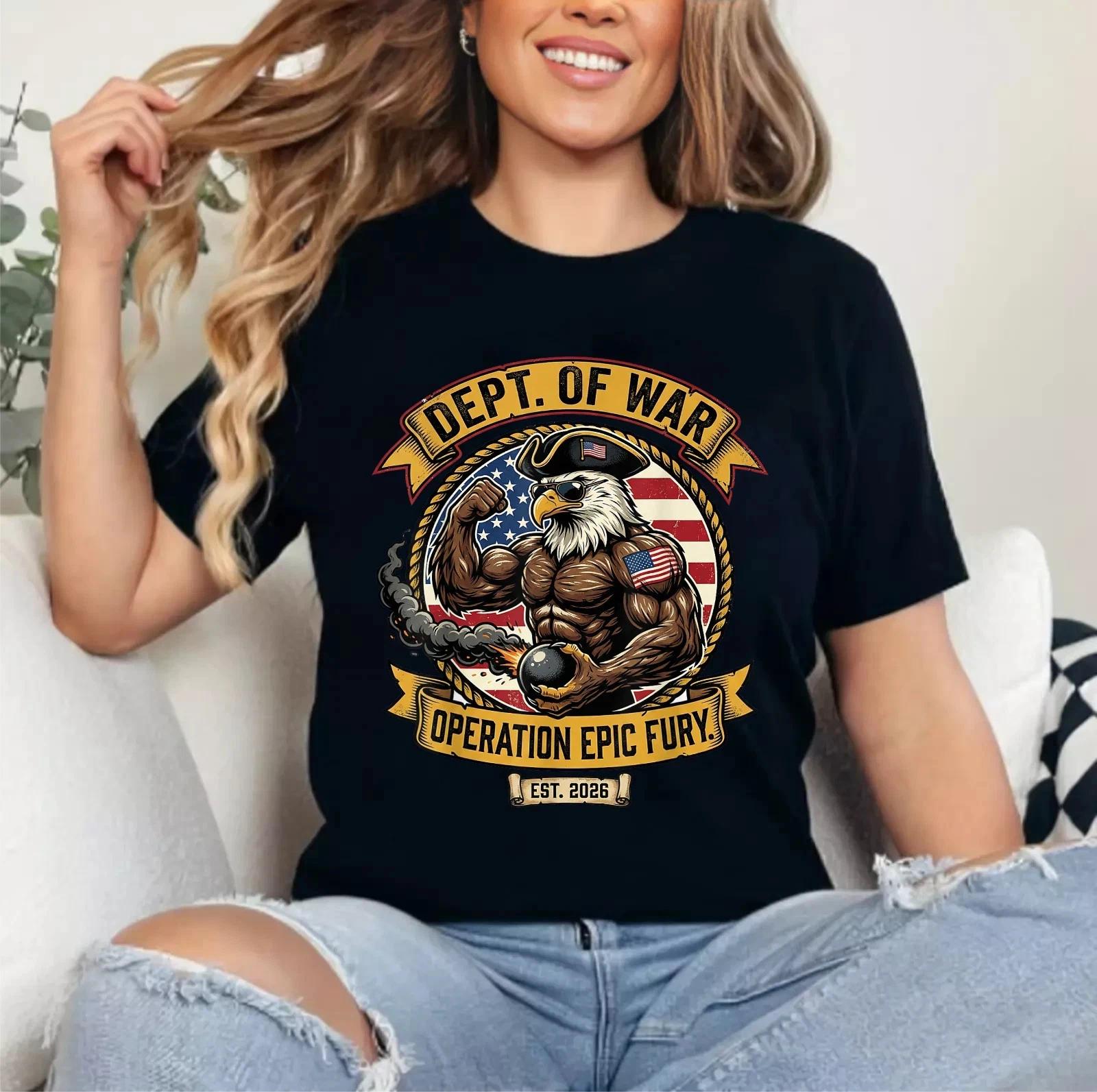 Operation Epic Fury Graphic Patriotic Statement Unisex T- Shirt 2XL