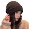 Autumn and Winter Hats, Women's Big Head Circumference Shows Their Face, Small Pile Hats, Gypsy Wool Knitted Hats, Warm Bald Hats