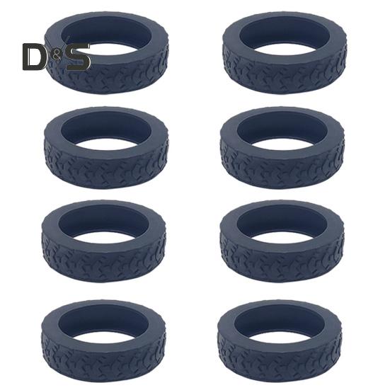 

8 шт. Чехлы на колеса для багажа Бесшумные нескользящие чехлы для путешествий, аксессуары для улицы чёрный