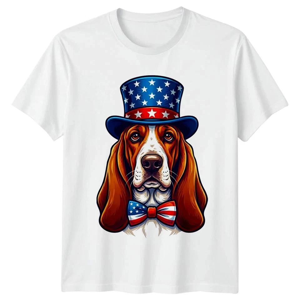 Share Patriotic Basset Hound Unisex T Shirt 4th Of July Gift S
