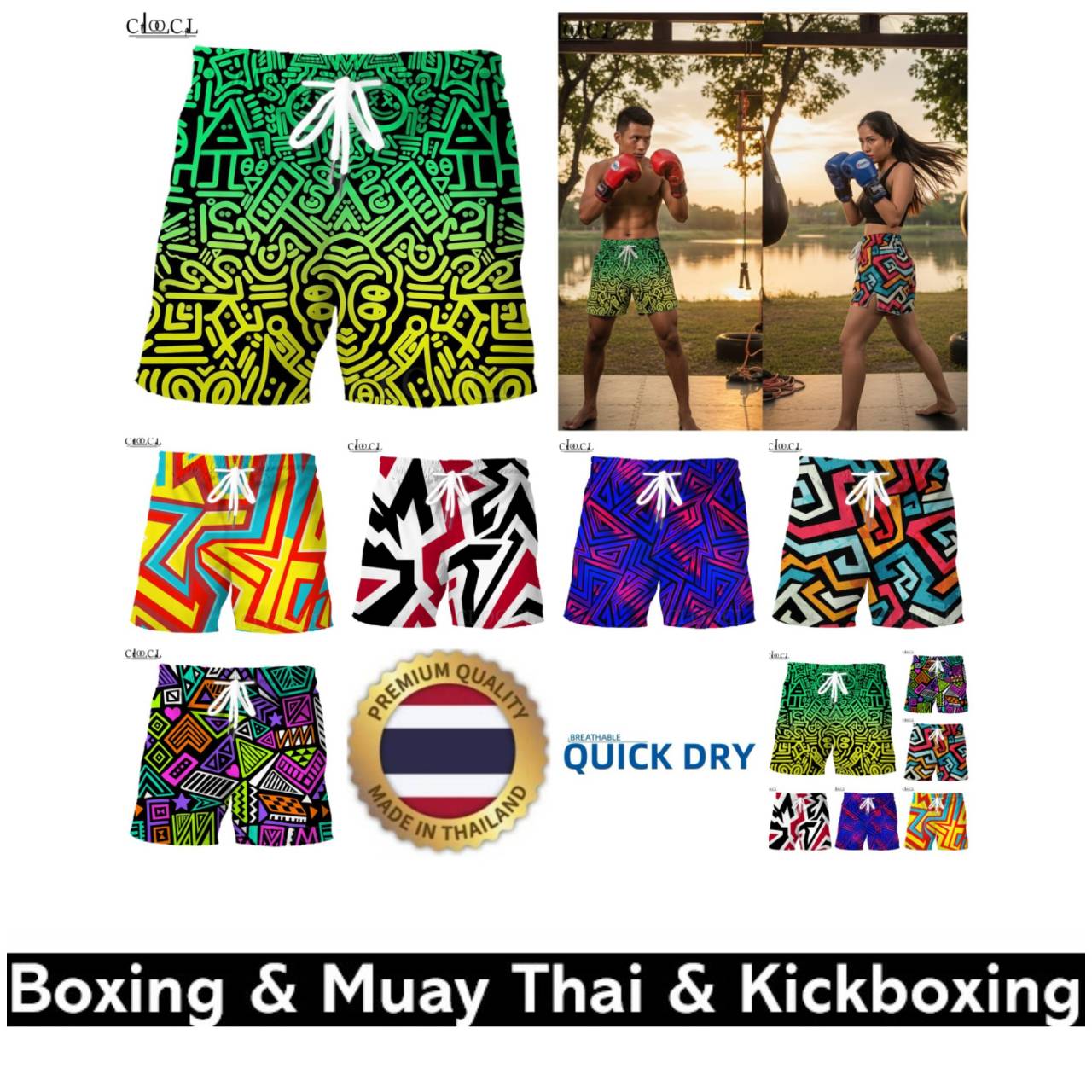 Aztec Muay Thai Kickboxing Training Shorts Print Quick Dry Martial Art Boxer Unisex Men Women Kid Fighting Fitness Sport Gym Workout