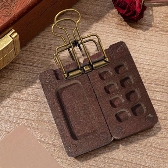 Mini-Aquarellfarbenkasten, Taschen-Reiseset für Künstler, 8/15-Farben-Palette, Walnussholz, Metallclip, tragbarer Aquarellstift