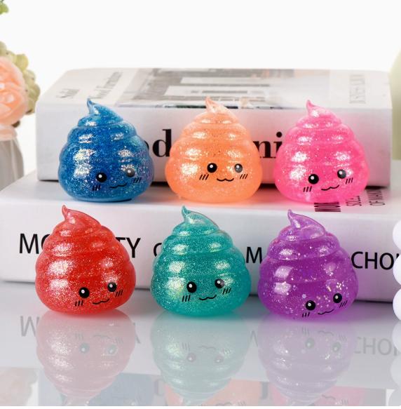 

Новинка Сквиши Какашка Антистресс Игрушки Сквиши Блестящие Забавные Растягивающиеся Сжимаемые Фиджет Игрушки Для Взрослых Подарок на День Дурака
