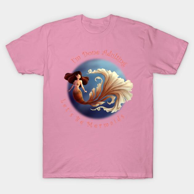 T Shirt Women Lets Be Mermaid Harajuku Print Kawaii Tshirt Summer Short Sleeve Female T-Shirt Top Tee