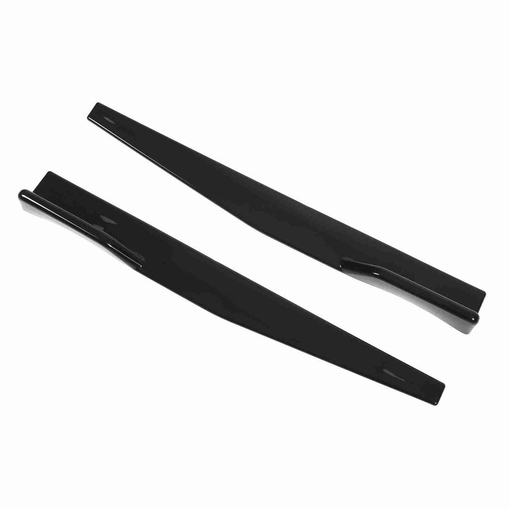 2Pcs Side Skirt Spoiler Left Right 860mm Glossy Black Reduce Air Resistance ABS Scratch Resistant Universal for Cars