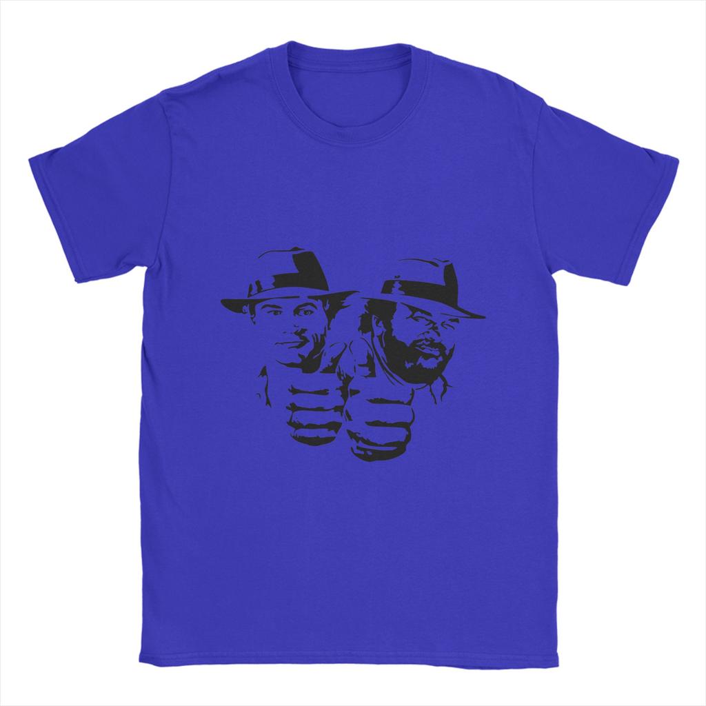 Bud Spencer And Terrence Hill T Shirts Unisex Pure Cotton Fun Tshirt Round Collar Tees Short Sleeve Clothes Gift Idea