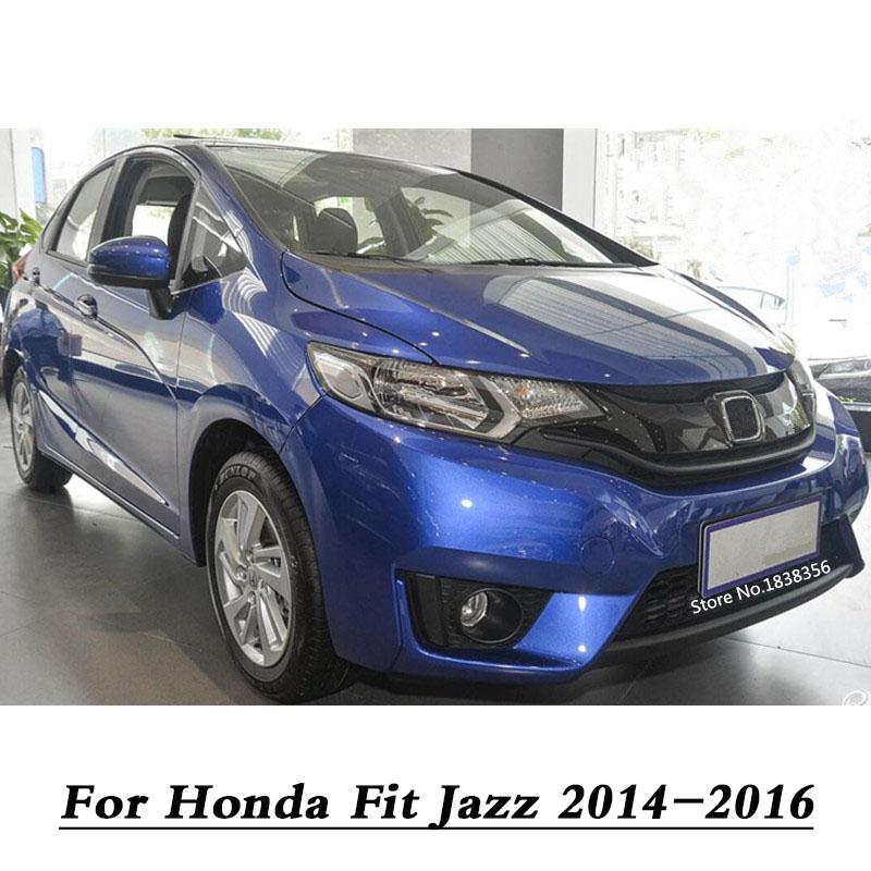 Car Styling Detector ABS Chrome Cover Trim Head Front Fog Light Lamp Frame Stick Moulding 2pcs For Honda FIT JAZZ 2014 2015 2016