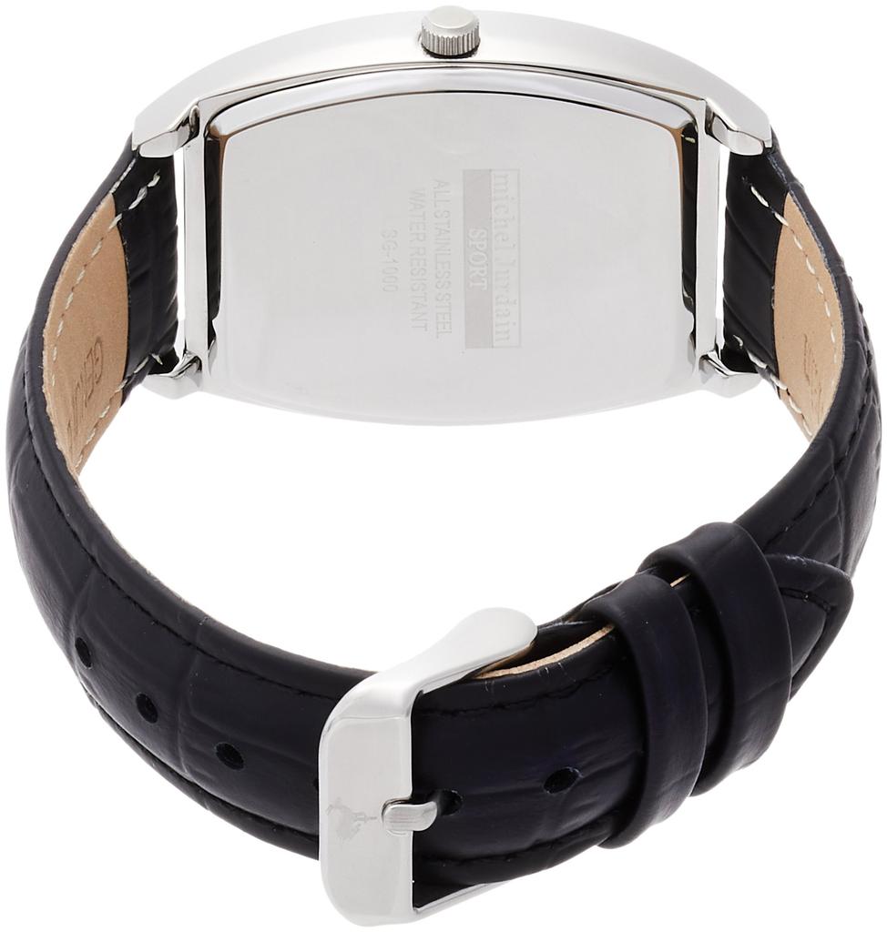 Michel Jourdan SG-1000-6 Tonneau-Shaped Wristwatch with Natural Diamonds, Black