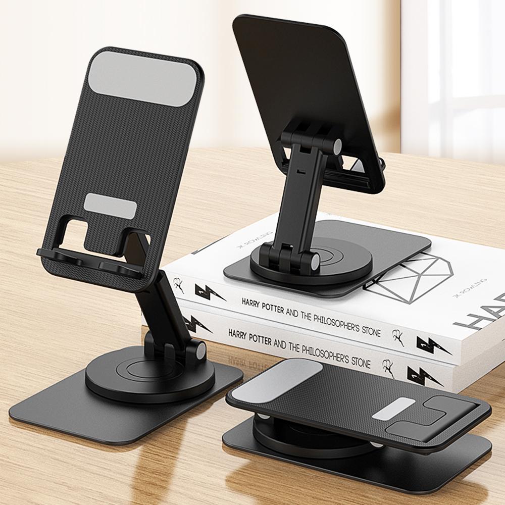 360° Metal Desk Mobile Cell Phone Tablet Stand Desktop Lazy Bedside Support Holder Foldable Hoisting Multi-Function Telescopic