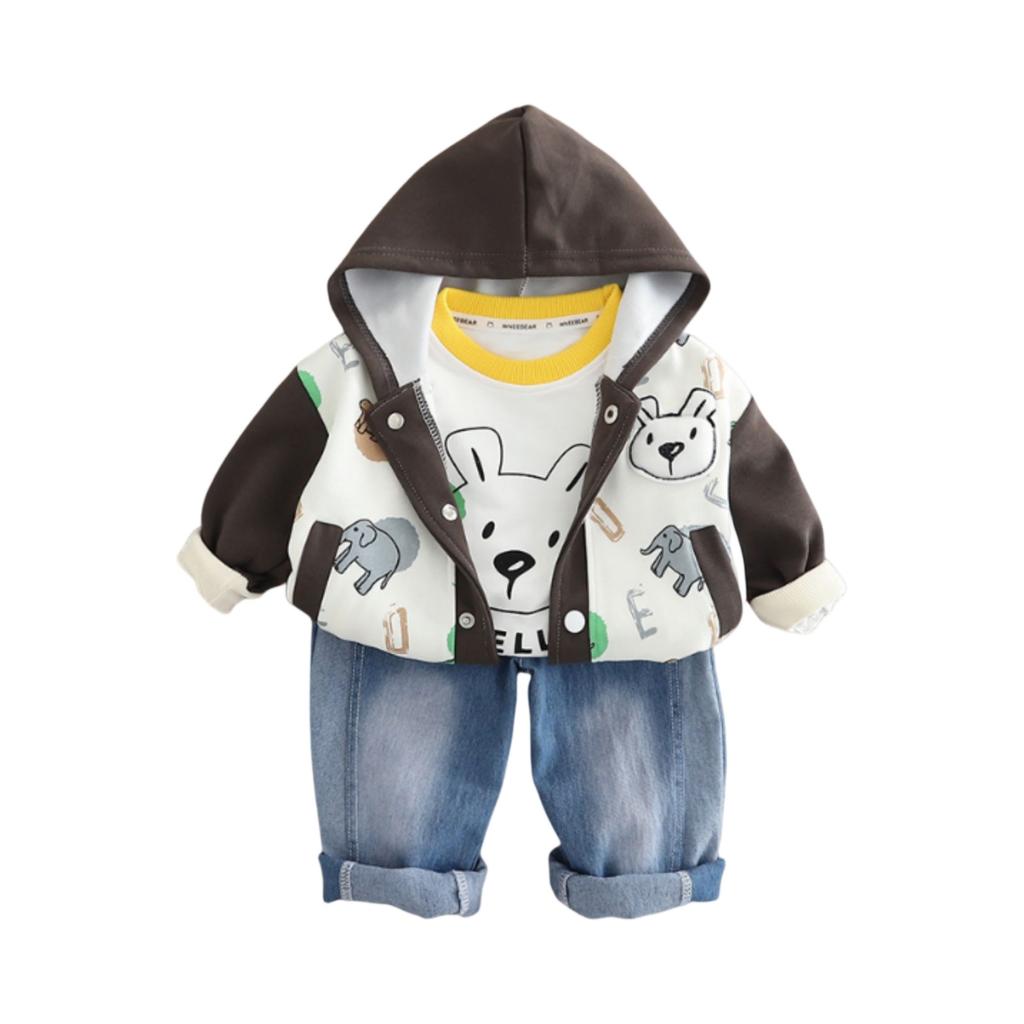 Kids Casual Long-Sleeve Set, Comfortable Daily Wear Outfits