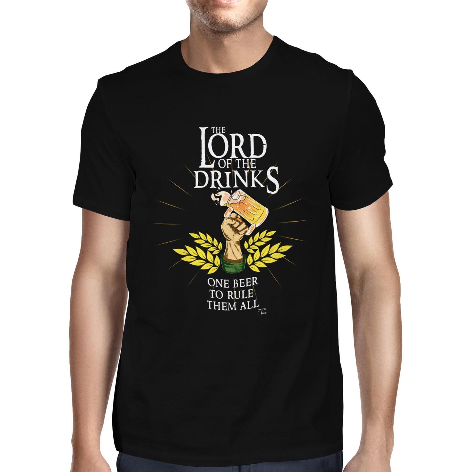 1Tee Mens Lord Of The Drinks One Beer to Rule Them All T-Shirt S разноцветный