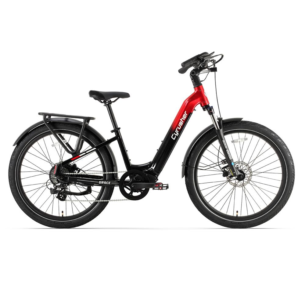 Cyrusher Grace Dospělé Městské Elektrické Kolo 250W Motor 48V15AH Baterie Terénní Elektrické Kolo 27,5 Palcové Tlusté Pláště Horské e-Kolo