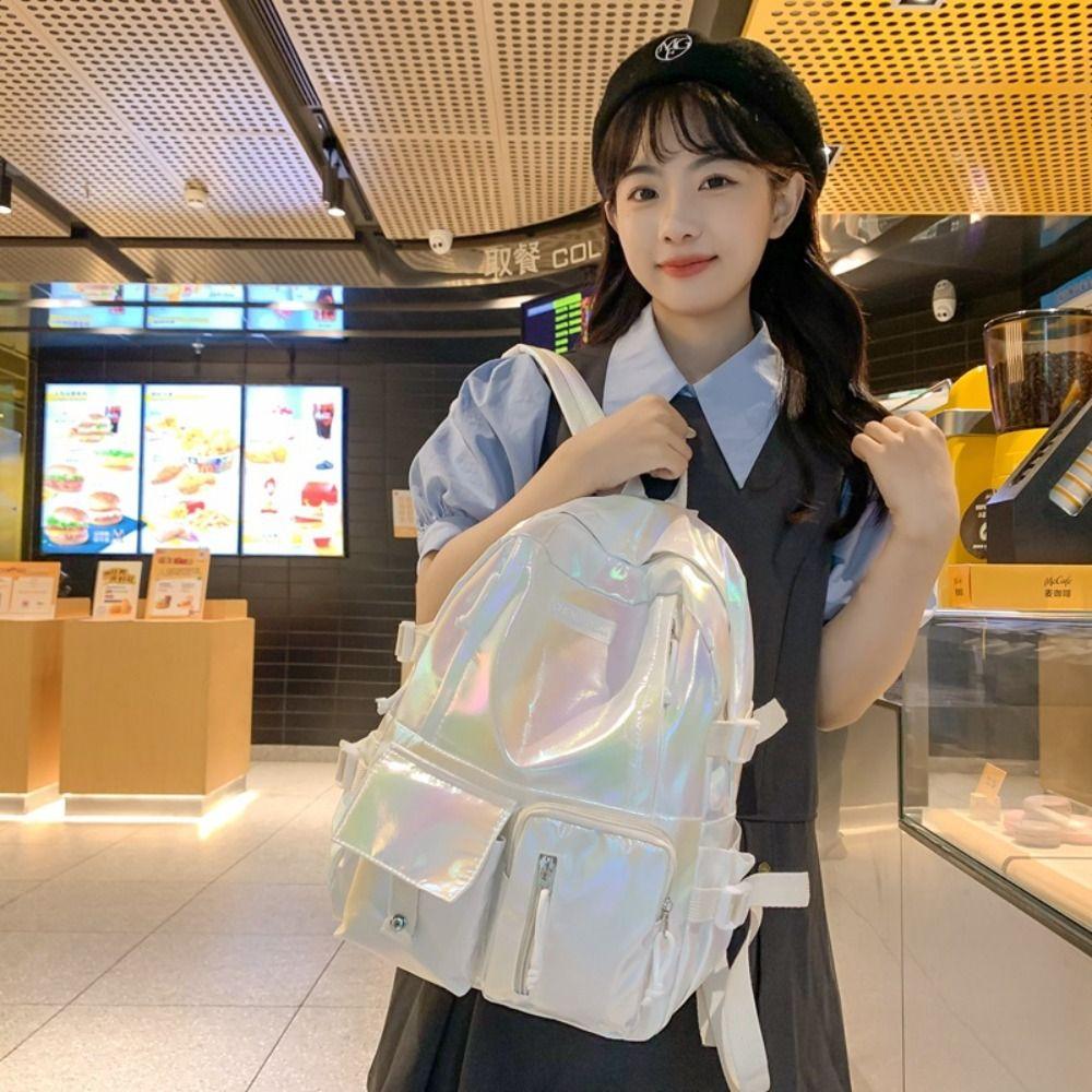 

Large Capacity Students School Bag Multi-Pocket Shoulder Bag Portable Laser Backpack Rucksacks різнокольоровий