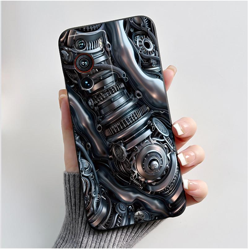 Casing For ZTE Nubia Z40 Pro Case Aesthetic Luxury Cute Cool Boys Girls Cover Black Matte Soft TPU Silicon Shockproof Phone Case