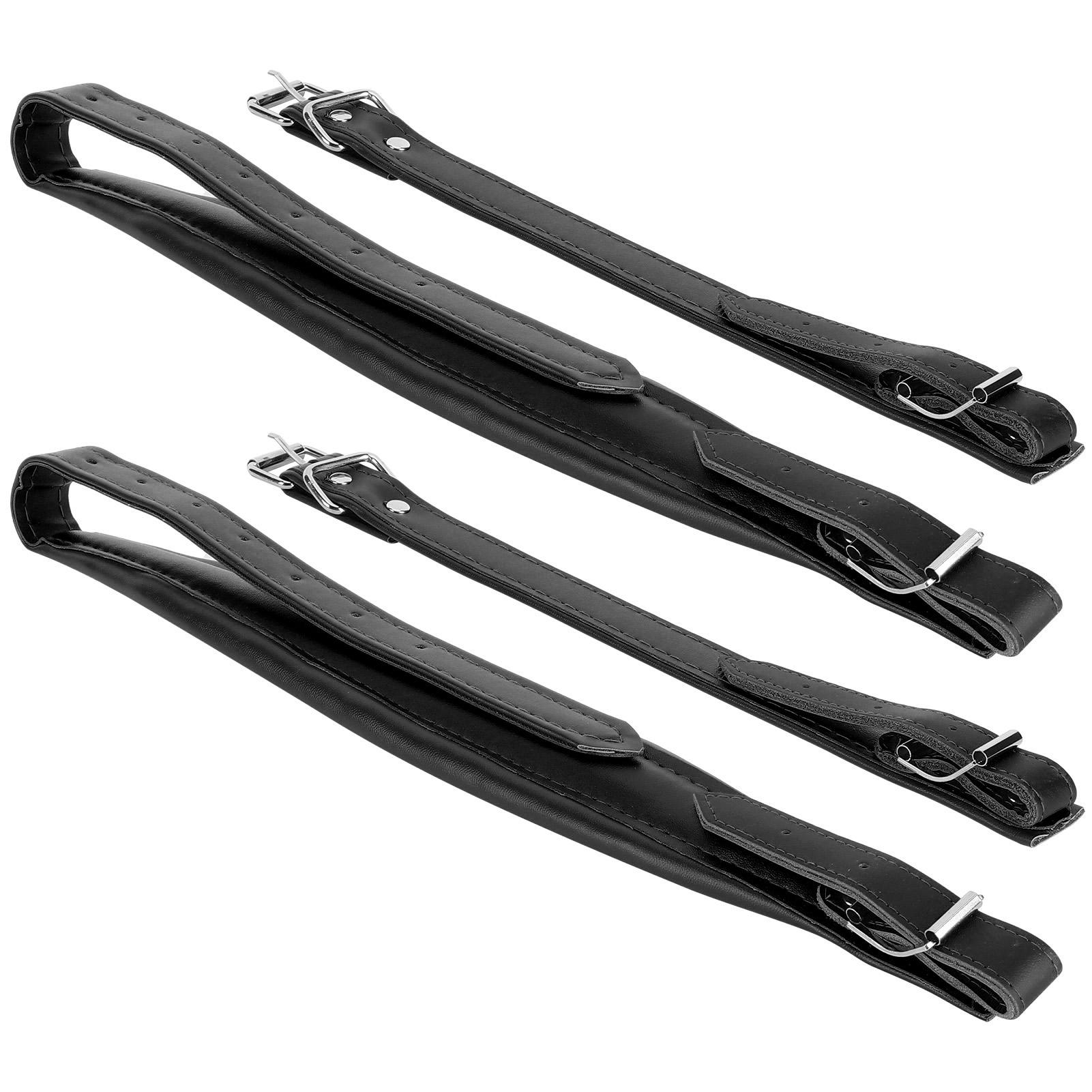 

2Pcs Accordion Strap Shoulder Set Kit Adjuatbale PU Leather Accessory for 16‑120 BassBlack чёрный