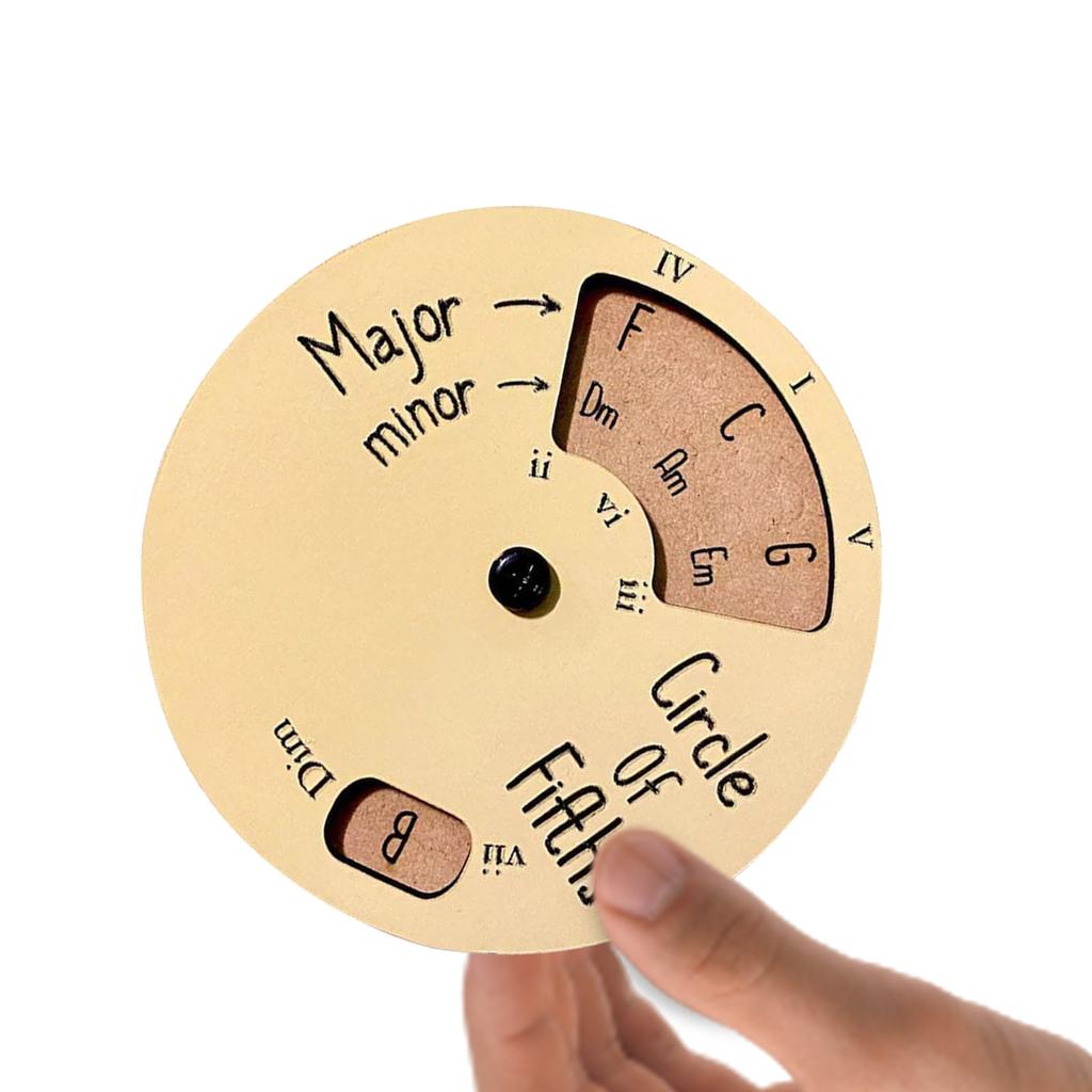 2024 Circle of Fifths Wheel Guitar Chord Wheel Wood Melodys Tool Musical Instruments Accessories for Musician Children