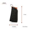 Inden HISOCA Hisoka Traditional Craft Koshu Inden Deerskin Lacquer Original Brand Key Case Black with Black Lacquer Dragonfly Design [Inden-ya]