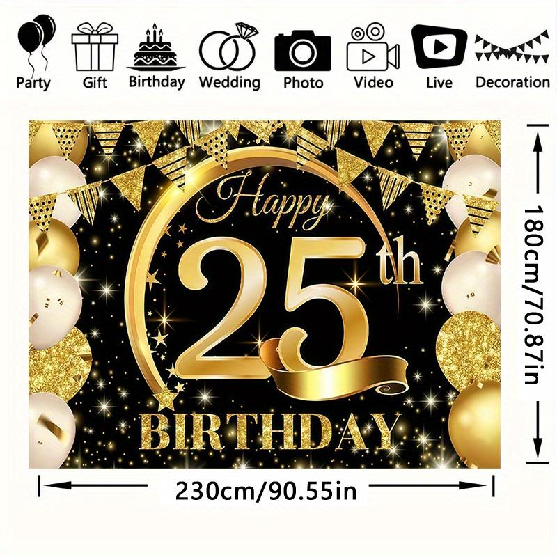Large glittering powder background cloth, for party use - 25th birthday decoration, wall decoration, birthday decoration