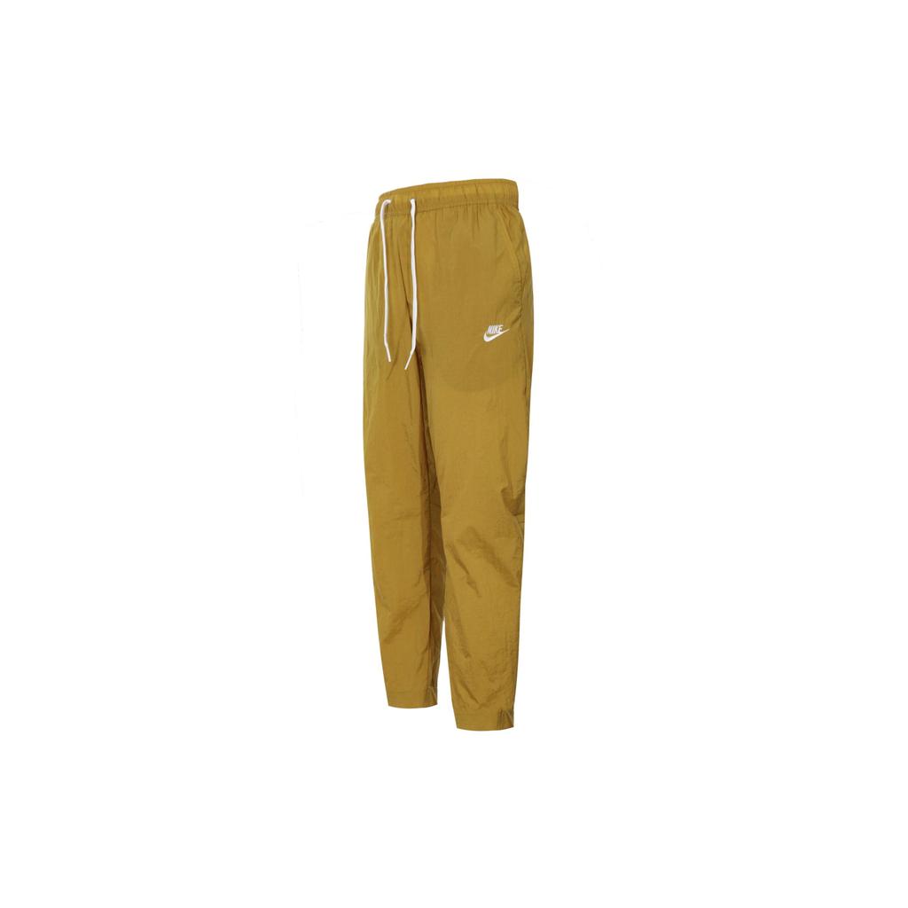 Nike Embroidered Logo Sport Casual Pants Men Bottoms Yellow FB7407-716