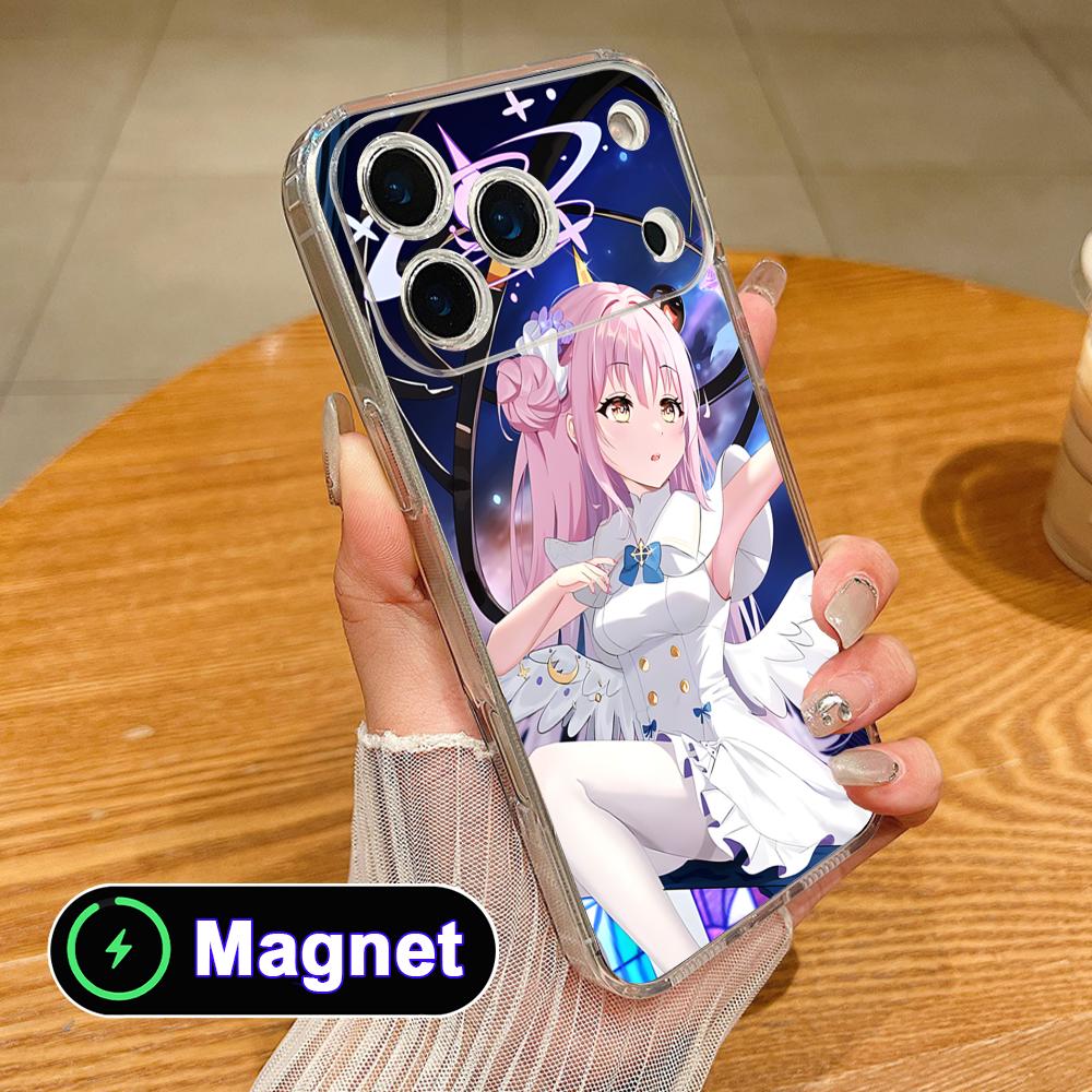 

Blue Archive Misono Mika Clear Magsafe Mobile Phone Case for iPhone 17 16 15 14 13 12 11 Air Pro Max Plus Mini Colorful Cover iPhone 11 Pro Max