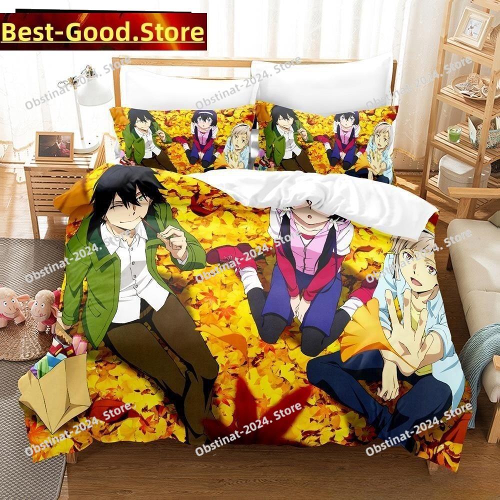 3D Print Anime Kawaii Girl Kyouka Bedding Set Printed Bed Set Duvet Cover Sheet Pillowcase Soft Quilt Cover Full Queen King Size