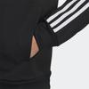 Adidas Color-Block Striped Logo Embroidered Stand Collar Jacket Men Outerwear Black IA9378