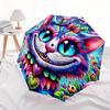 1pc Fantasy Cat Automatic Open/Close Umbrella - Compact Travel Umbrella, 8-Rib Heavy-Duty Construction, Ideal Gift, 28052