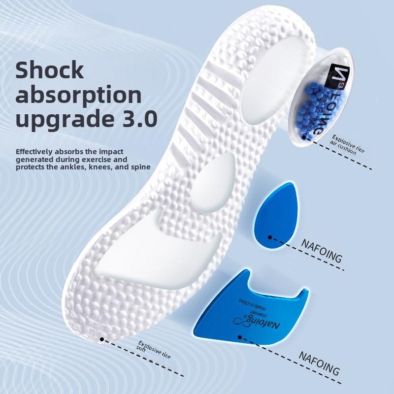 Fashion Sports Insole High Elastic Popcorn Shock Absorption, Sweat Absorption Comfort Air Cushion Memory Foam Basketball Insole