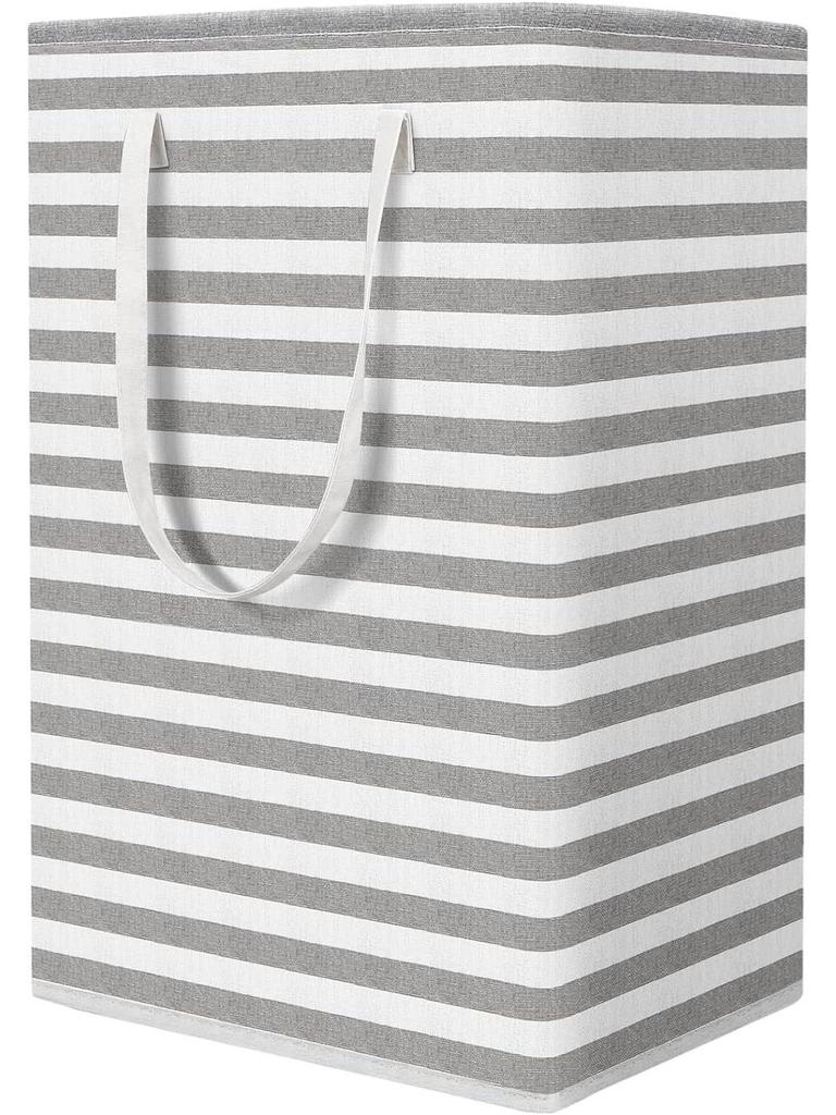 Foldable Striped Moisture-Proof Laundry and Toy Storage Basket