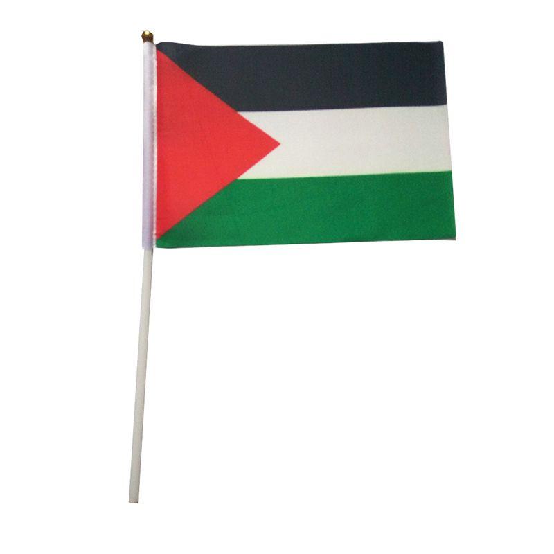 Palestina Handflaggor Livfulla Polyester Bilfönsterflaggor För Free Gaza Frihetsvisning