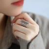 Women's Gold Silver Tone Retro Hollow Flower Ring 1Pcs Adjustable Open Ring for Bridesmaid Gift Festival Wear