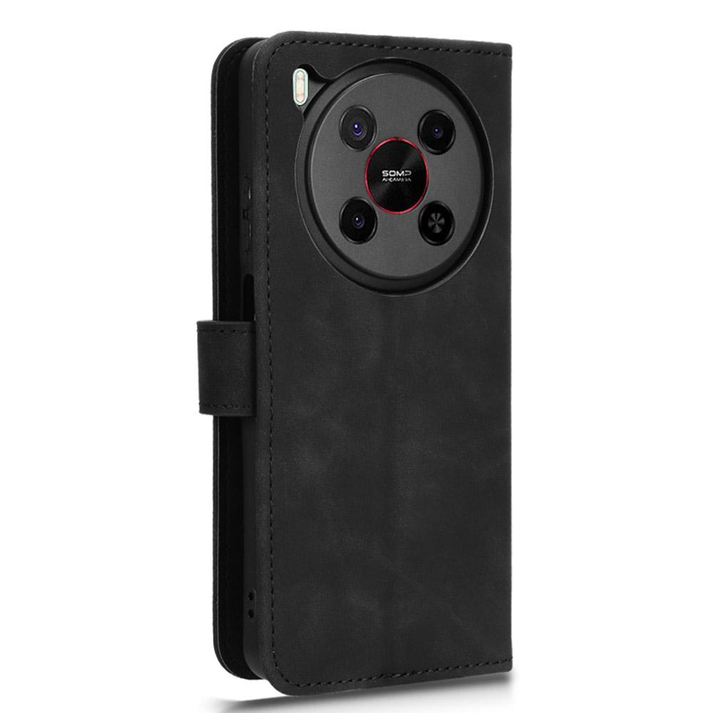 Pentru ZTE Blade V70 Max Husă de Piele Senzație la Piele Anti-Cădere Portofel Husă Telefon Flip