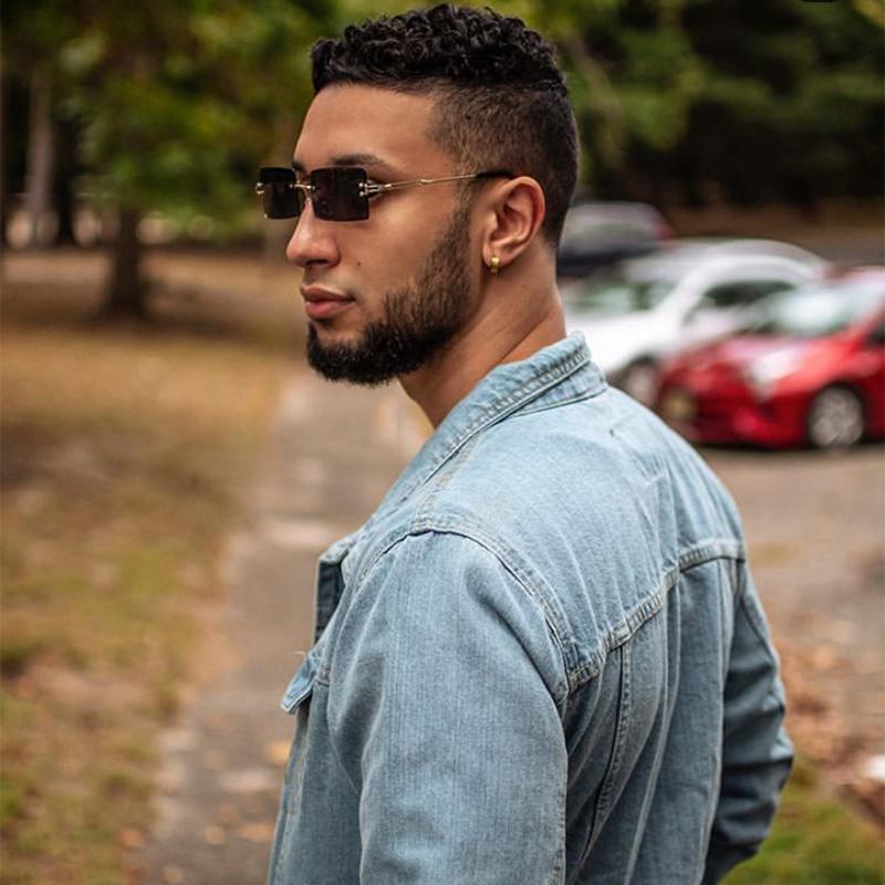 Fashion Cutted Lens Rimless Sunglasses for Women Men Brand Designer Trendy Rectangle Frameless Sun Glasses Gradual Shades S3468