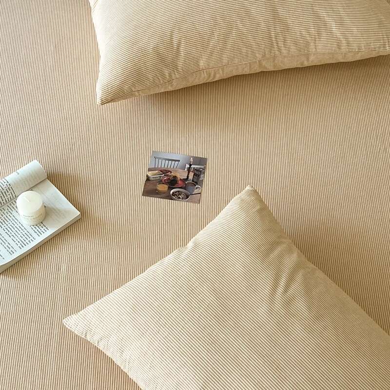 Solstice 100% Cotton Pillowcase Set - 2pcs Stripe 48x74cm, Skin-Friendly Funda Almohada Cushion Cover