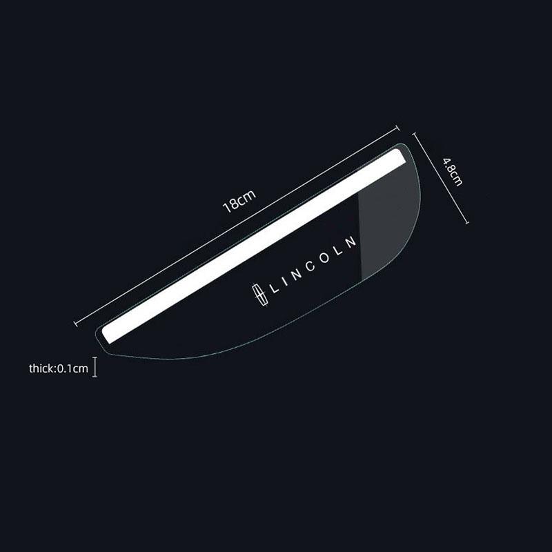 2Pcs Car Rearview Mirror Rainproof Eyebrow Visor Sticker For Lincoln Z Navigator Town-car Aviator MKZ Corsair Continental MKX m1