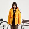 Skechers Diamond Series Hooded Pocket Short Solid Color Down Jacket Unisex Jacket Cadmium-Yellow L424U278B-00H4