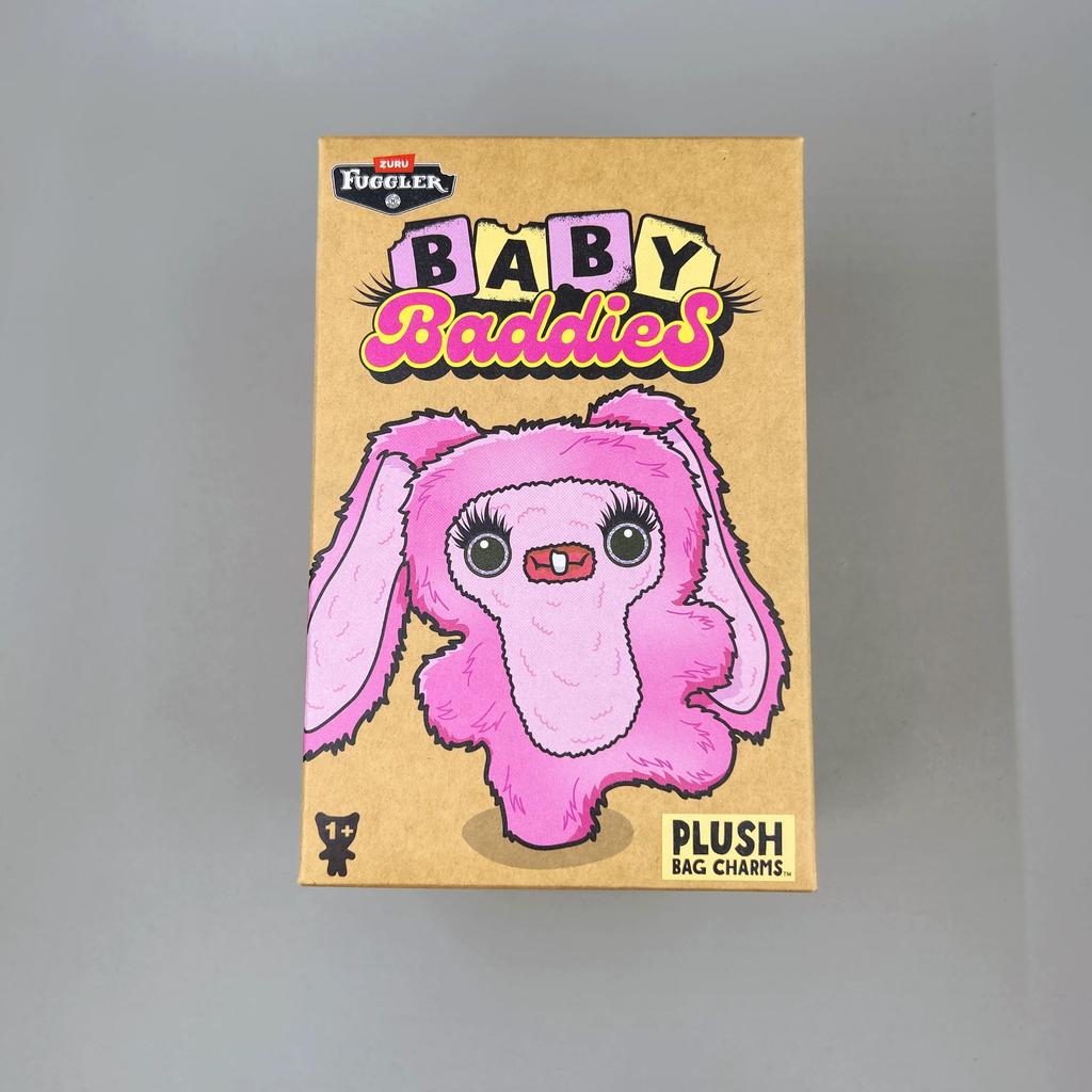 New Fuggler Cute Ugly Funny Monster Baby Baddies Series Pink Rabbit Stuffed Animal Collectible Plush Toys Collectors Gift