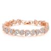 Jewelry, Environmentally Friendly Copper Electroplated Gold Zircon Exquisite Bracelet, Diamond-Set Jewelry.