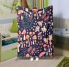 1PC Throw Fantasy Mushroom Flannel Blanket Forest Mushroom arts Bohemia style Soft thin Blankets for Home Car Camping Nap Picnic