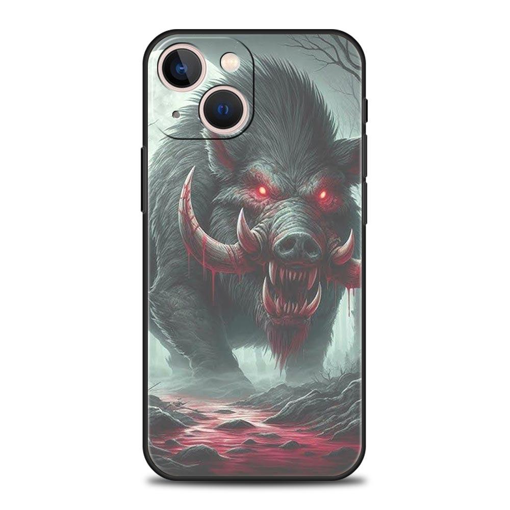 Etui na telefon z dzikiem dla iPhone 17 16 15 14 13 12 Pro Max 11 Pro Max 17 AIR Plus Odporne na wstrząsy Miękkie etui TPU Fundas Capa Torba