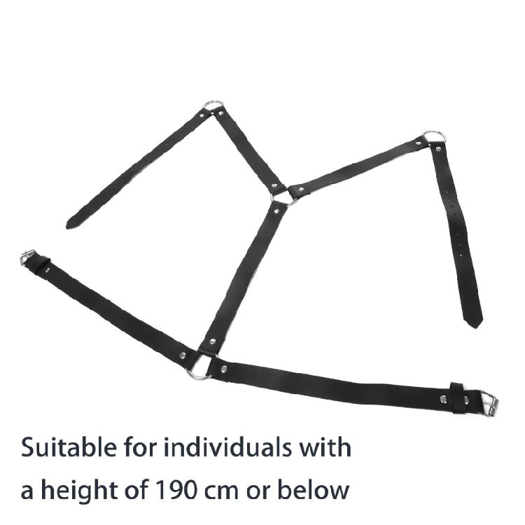 Gothic Punk Accessory Straps PU Leather Party Suspenders With Metal Rings For Fashion Individual Expression
