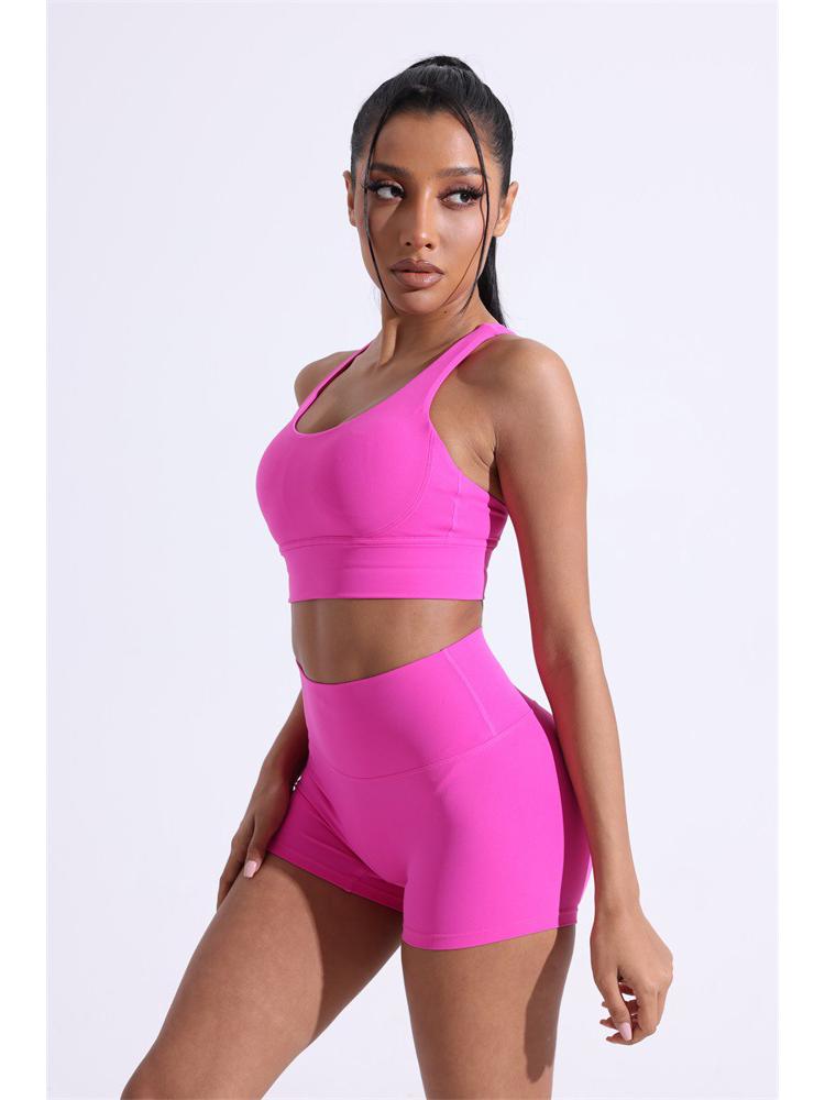 Nude Feel Women's Cross-Back Yoga Sports Bra