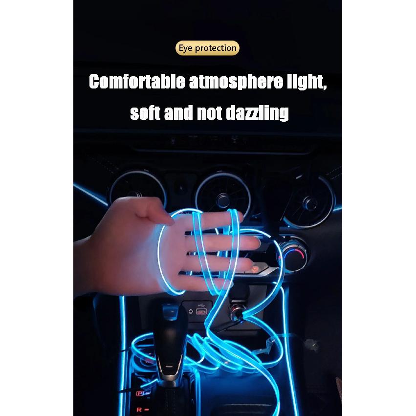 Car Interior LED Lights with Flexible Neon Lights with USB Cigarette Drive 1M/2M/3-4M/5M Hot Style Ambient Led Lights LED Cool